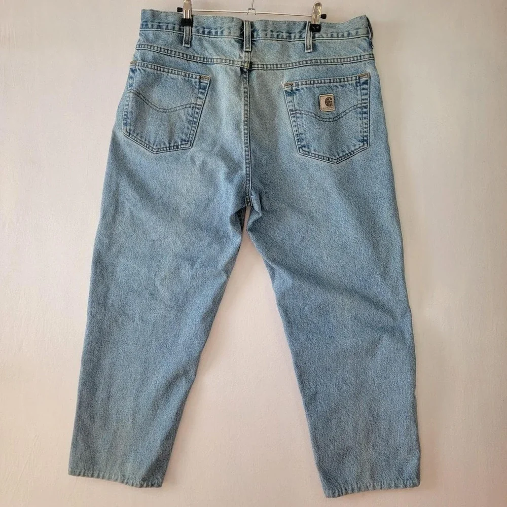 Carhartt B17 STW Relaxed Fit Light Wash Stonewash Denim Jeans Mens 38x30